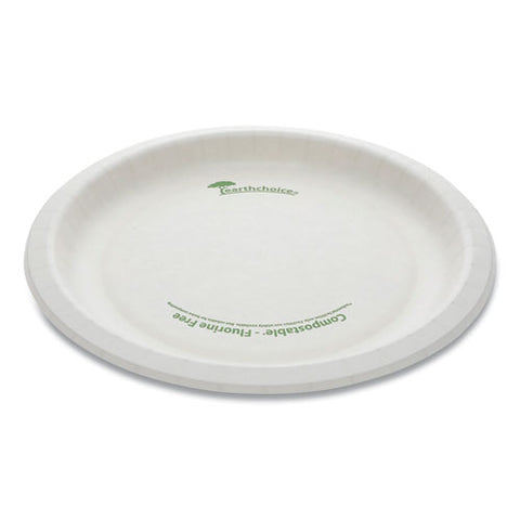 Earthchoice Pressware Compostable Dinnerware, Plate, 9" Diameter, White, 450-carton