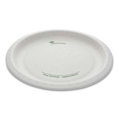 Earthchoice Pressware Compostable Dinnerware, Plate, 10" Diameter, White, 300-carton