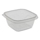 Earthchoice Recycled Pet Square Base Salad Containers, 16 Oz, 5 X 5 X 1.75, Clear, 504-carton