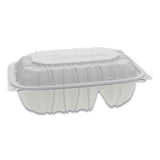 Vented Microwavable Hinged-lid Takeout Container, 2-compartment, 9 X 6 X 3.1, White, 170-carton