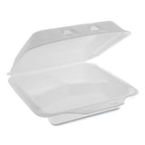 Smartlock Foam Hinged Containers, Small, 3-compartment, 7.5 X 8 X 2.63, White, 150-carton