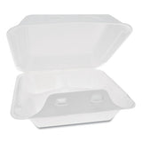 Smartlock Foam Hinged Containers, Medium, 3-compartment, 8 X 8.5 X 3, White, 150-carton