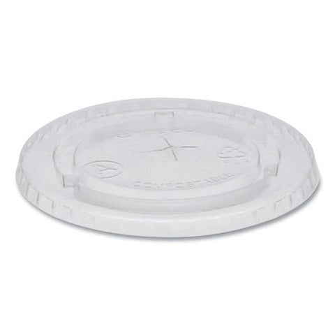 Pactiv Compostable Cold Cup Lid With Straw Slot For A Cups, Fits 7, 9, 20 Oz A Cups, 1020-carton