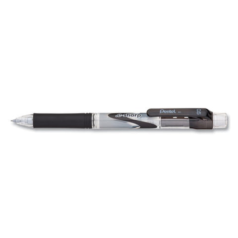 .e-sharp Mechanical Pencil, 0.5 Mm, Hb (#2.5), Black Lead, Black Barrel, Dozen