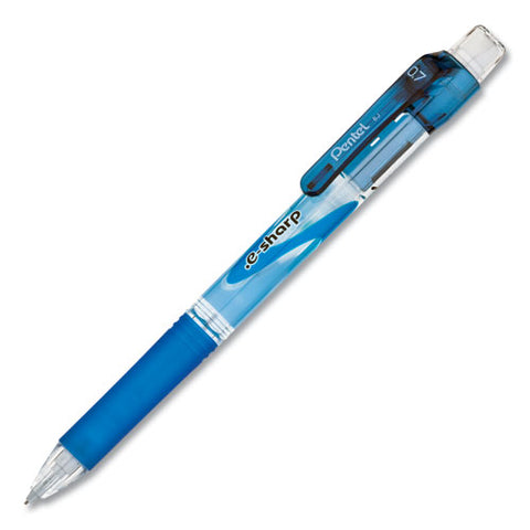 .e-sharp Mechanical Pencil, 0.7 Mm, Hb (#2.5), Black Lead, Blue Barrel, Dozen