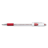 R.s.v.p. Stick Ballpoint Pen, Fine 0.7mm, Red Ink, Clear-red Barrel, Dozen