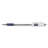 R.s.v.p. Stick Ballpoint Pen, Fine 0.7mm, Blue Ink, Clear-blue Barrel, Dozen