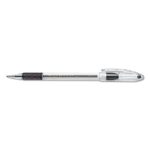 R.s.v.p. Stick Ballpoint Pen, Medium 1mm, Black Ink, Translucent Barrel, Dozen
