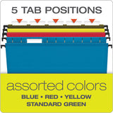 Surehook Hanging Pocket File, Letter Size, 1-5-cut Tab, Assorted, 4-pack