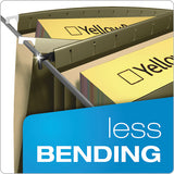 Surehook Hanging Pocket File, Letter Size, 1-5-cut Tab, Standard Green, 4-pack