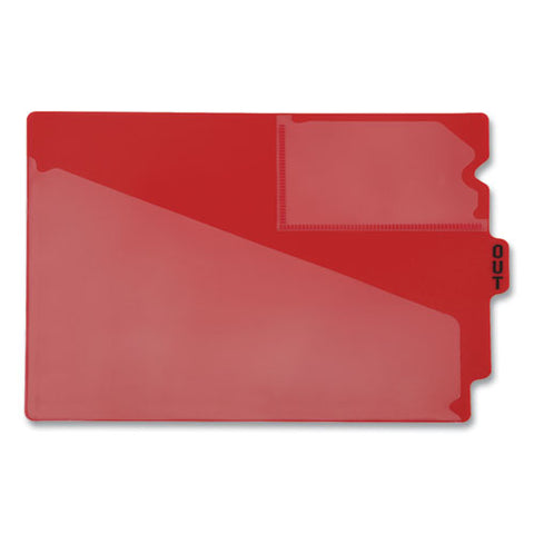 Colored Poly Out Guides With Center Tab, 1-3-cut End Tab, Out, 8.5 X 11, Red, 50-box