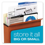 Standard Expanding File Pockets, 1.75" Expansion, Letter Size, Red Fiber, 25-box