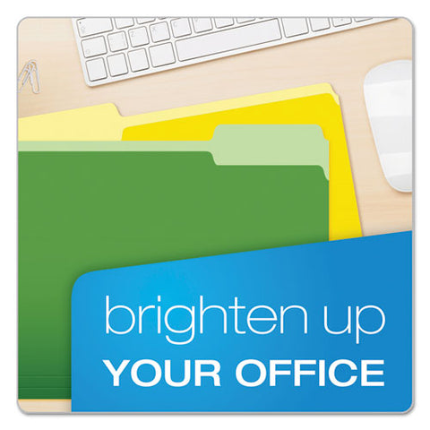 Colored File Folders, 1-3-cut Tabs, Letter Size, Assorted, 100-box