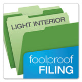 Colored File Folders, 1-3-cut Tabs, Letter Size, Green-light Green, 100-box