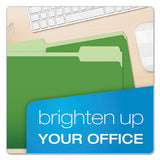 Colored File Folders, 1-3-cut Tabs, Letter Size, Green-light Green, 100-box