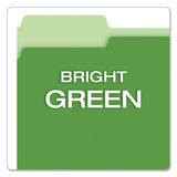 Colored File Folders, 1-3-cut Tabs, Letter Size, Green-light Green, 100-box