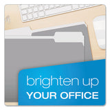 Colored File Folders, 1-3-cut Tabs, Letter Size, Gray-light Gray, 100-box