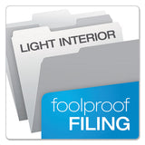 Colored File Folders, 1-3-cut Tabs, Letter Size, Gray-light Gray, 100-box