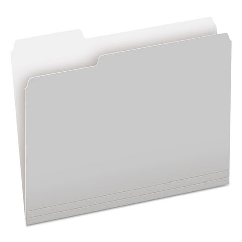 Colored File Folders, 1-3-cut Tabs, Letter Size, Gray-light Gray, 100-box