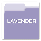 Colored File Folders, 1-3-cut Tabs, Letter Size, Lavender-light Lavender, 100-box