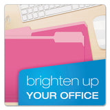 Colored File Folders, 1-3-cut Tabs, Letter Size, Pink-light Pink, 100-box