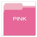 Colored File Folders, 1-3-cut Tabs, Letter Size, Pink-light Pink, 100-box