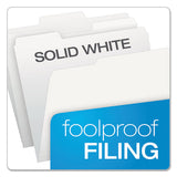 Colored File Folders, 1-3-cut Tabs, Letter Size, White, 100-box