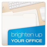 Colored File Folders, 1-3-cut Tabs, Letter Size, White, 100-box