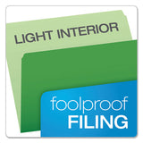 Colored File Folders, Straight Tab, Letter Size, Green-light Green, 100-box