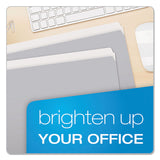 Colored File Folders, Straight Tab, Letter Size, Gray-light Gray, 100-box