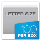 Colored File Folders, Straight Tab, Letter Size, Gray-light Gray, 100-box