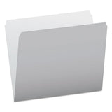 Colored File Folders, Straight Tab, Letter Size, Gray-light Gray, 100-box