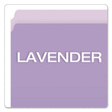 Colored File Folders, Straight Tab, Letter Size, Lavender-light Lavender, 100-box