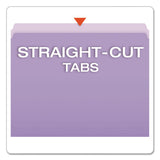 Colored File Folders, Straight Tab, Letter Size, Lavender-light Lavender, 100-box