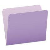 Colored File Folders, Straight Tab, Letter Size, Lavender-light Lavender, 100-box