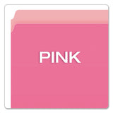 Colored File Folders, Straight Tab, Letter Size, Pink-light Pink, 100-box