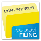Colored File Folders, Straight Tab, Letter Size, Yellowith Light Yellow, 100-box