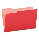 Colored File Folders, 1-3-cut Tabs, Legal Size, Red-light Red, 100-box