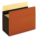Heavy-duty File Pockets, 7" Expansion, Letter Size, Redrope, 5-box