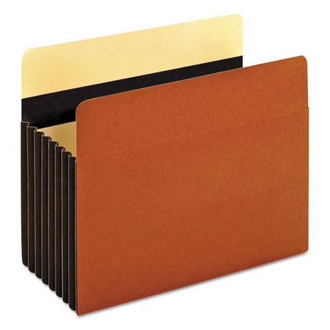 Heavy-duty File Pockets, 7" Expansion, Letter Size, Redrope, 5-box