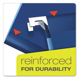 Colored Reinforced Hanging Folders, Letter Size, 1-5-cut Tab, Navy, 25-box