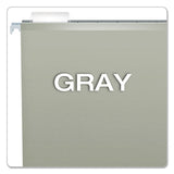 Colored Reinforced Hanging Folders, Legal Size, 1-5-cut Tab, Gray, 25-box
