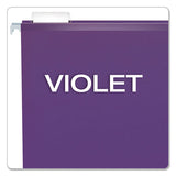 Colored Reinforced Hanging Folders, Legal Size, 1-5-cut Tab, Violet, 25-box