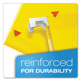 Colored Reinforced Hanging Folders, Legal Size, 1-5-cut Tab, Yellow, 25-box