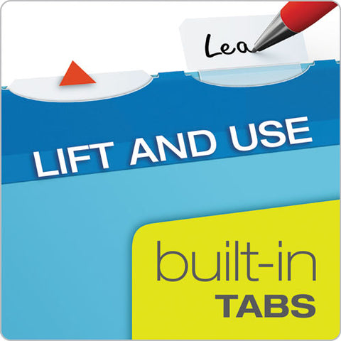 Ready-tab Colored Reinforced Hanging Folders, Letter Size, 1-5-cut Tab, Assorted, 25-box