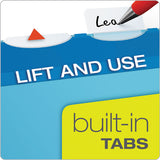 Ready-tab Colored Reinforced Hanging Folders, Letter Size, 1-5-cut Tab, Blue, 25-box