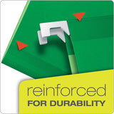 Ready-tab Colored Reinforced Hanging Folders, Letter Size, 1-5-cut Tab, Bright Green, 25-box