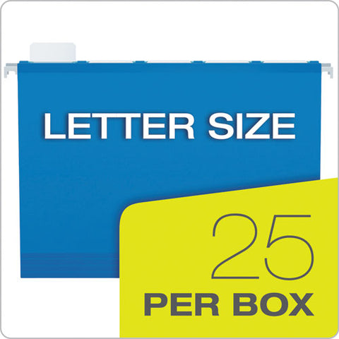 Ready-tab Extra Capacity Reinforced Colored Hanging Folders, Letter Size, 1-5-cut Tab, Assorted, 20-box