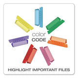 Transparent Colored Tabs For Hanging File Folders, 1-5-cut Tabs, Blue, 2" Wide, 25-pack