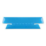 Transparent Colored Tabs For Hanging File Folders, 1-3-cut Tabs, Blue, 3.5" Wide, 25-pack